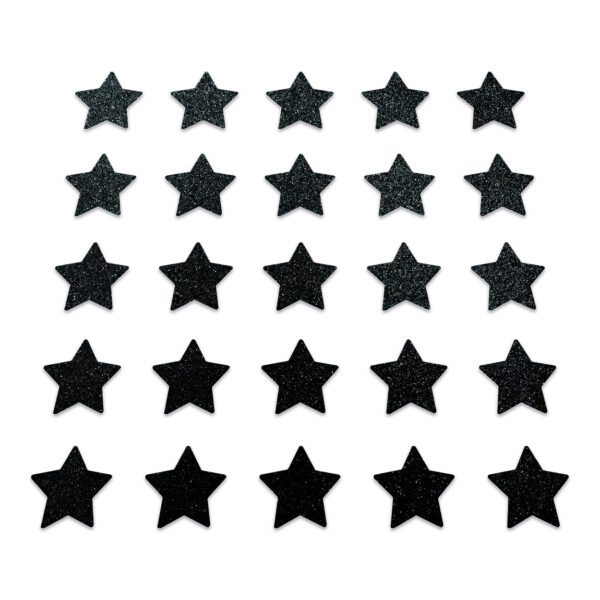 Star - Black Glitter
