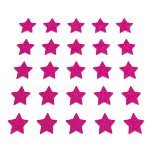 Star - Large, Neon Pink Glitter