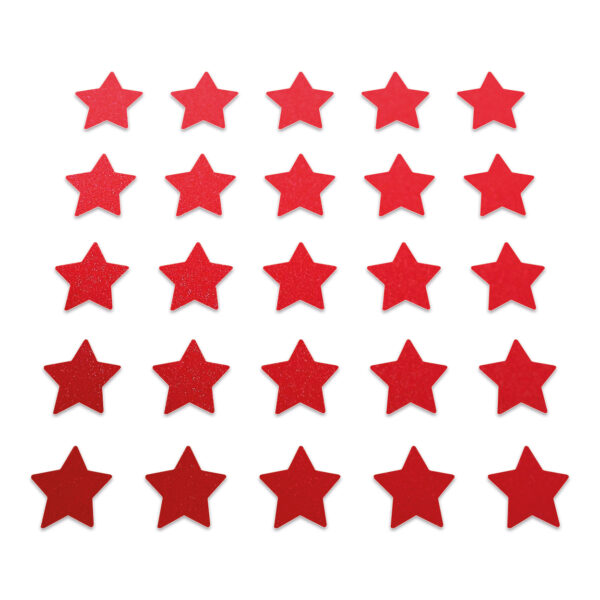 Star - Red Glitter