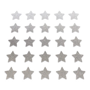 Star - Large, Silver Glitter