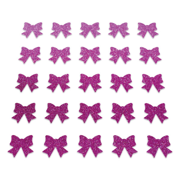 Bow - Bright Pink Glitter