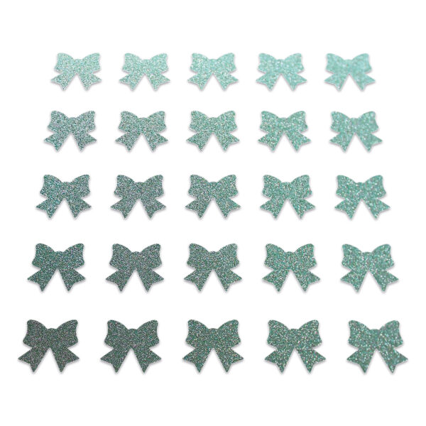 Bow - Duck Egg Glitter