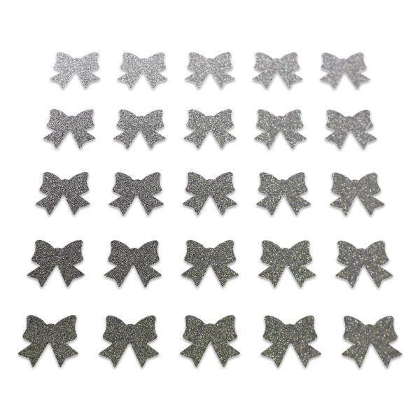 Bow - Grey Glitter