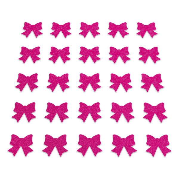Bow - Neon Pink Glitter
