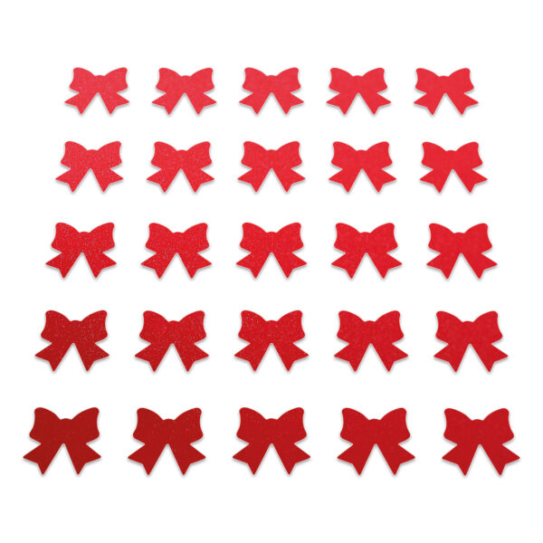 Bow - Red Glitter