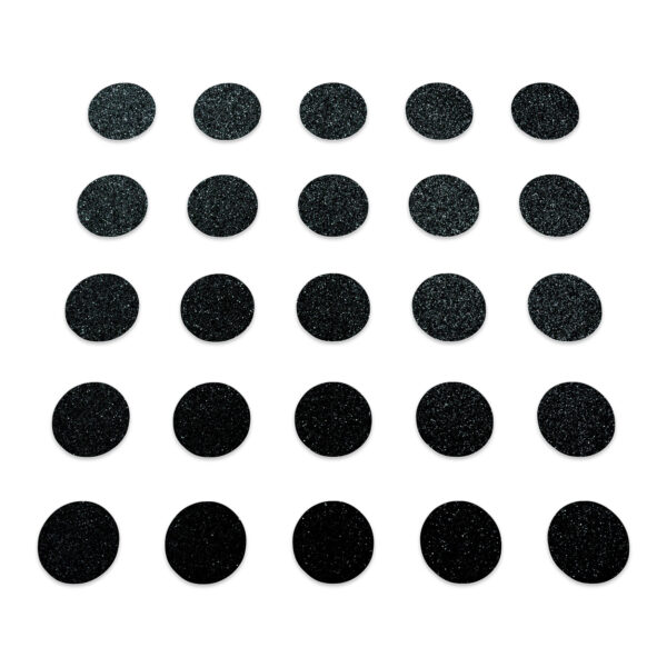 Circle - Black Glitter
