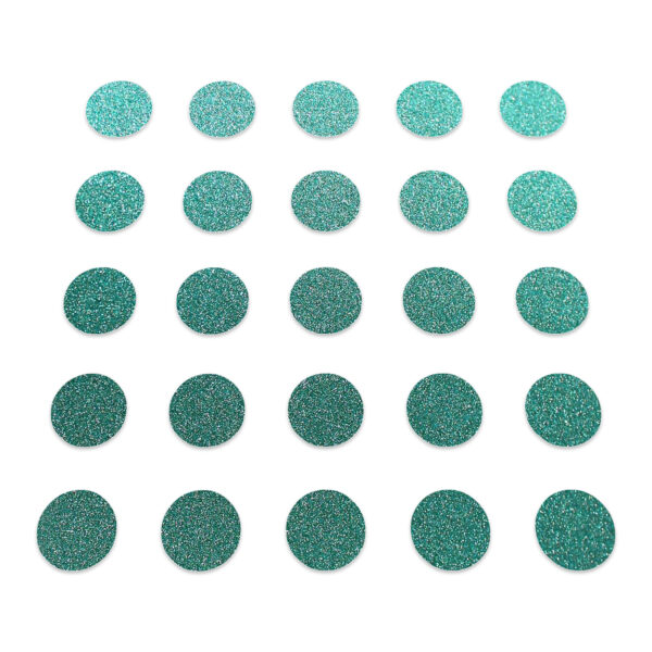 Circle - Dark Duck Egg Glitter