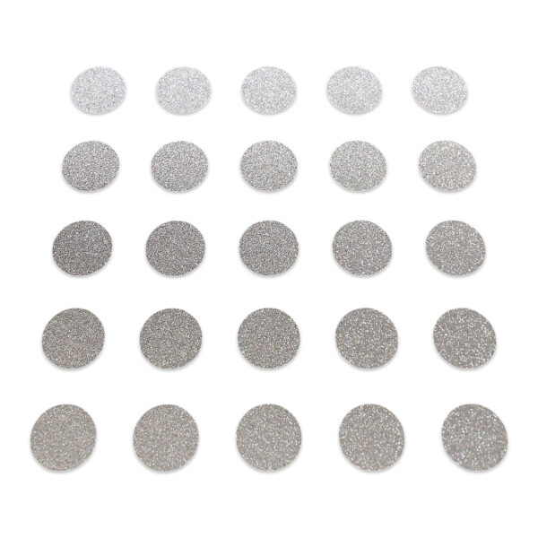 Circle - Silver Glitter