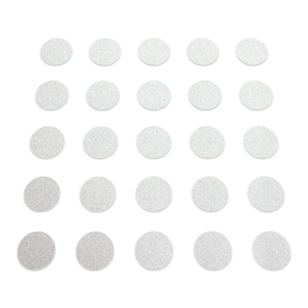 Circle - White Glitter
