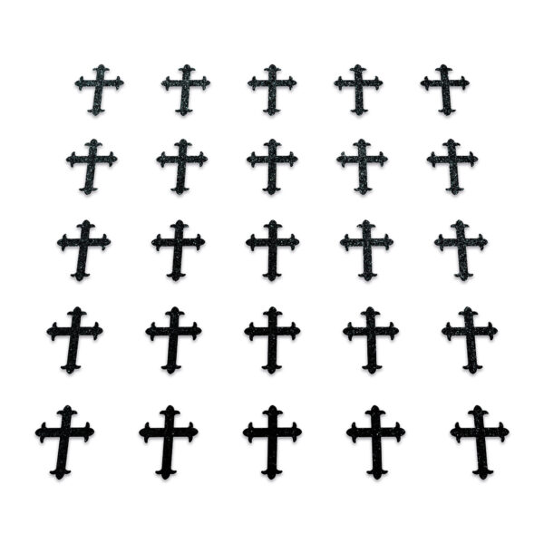 Cross - Black Glitter