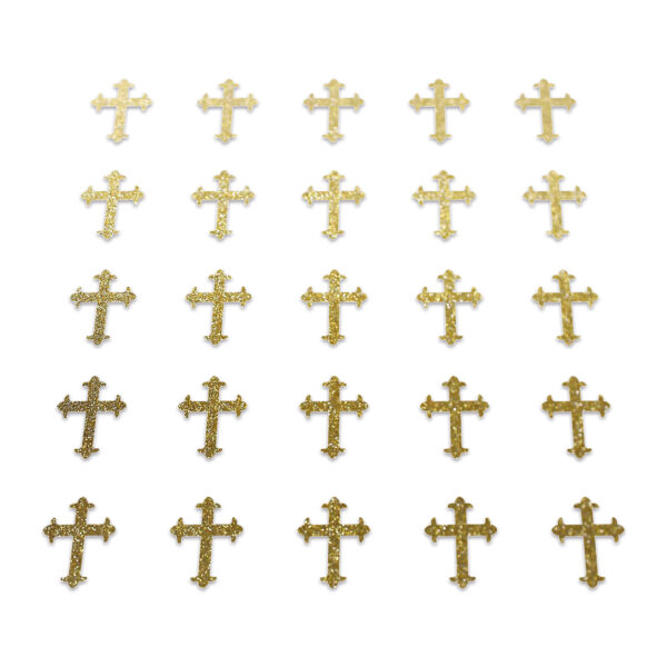 Cross - Gold Glitter