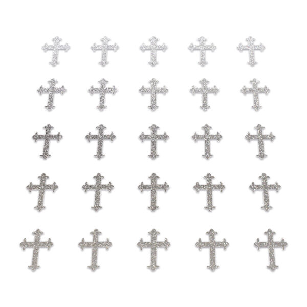 Cross - Silver Glitter