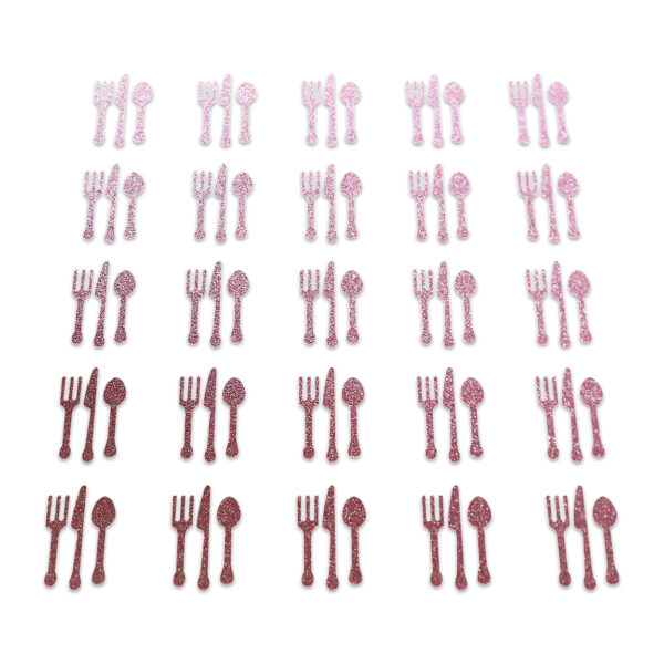Cutlery - Baby Pink Glitter