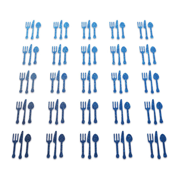 Cutlery - Blue Glitter