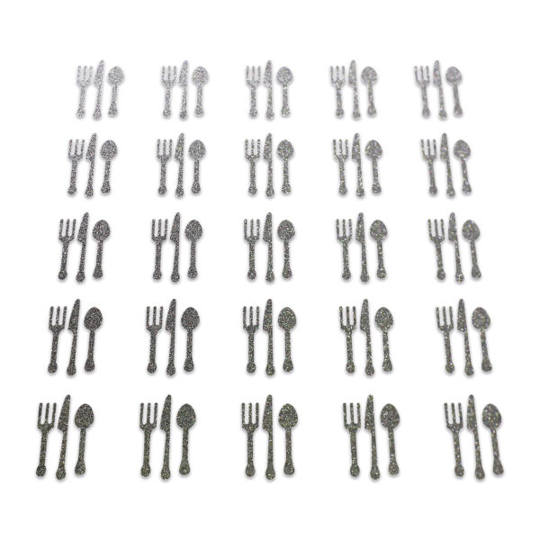 Cutlery - Grey Glitter