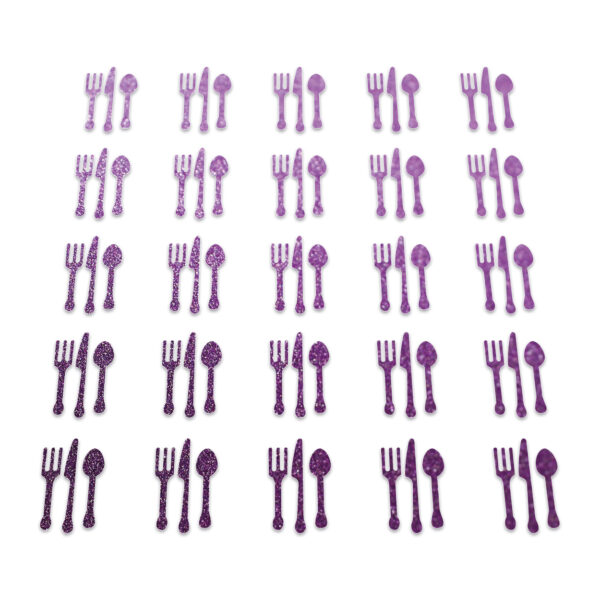 Cutlery - Purple Glitter
