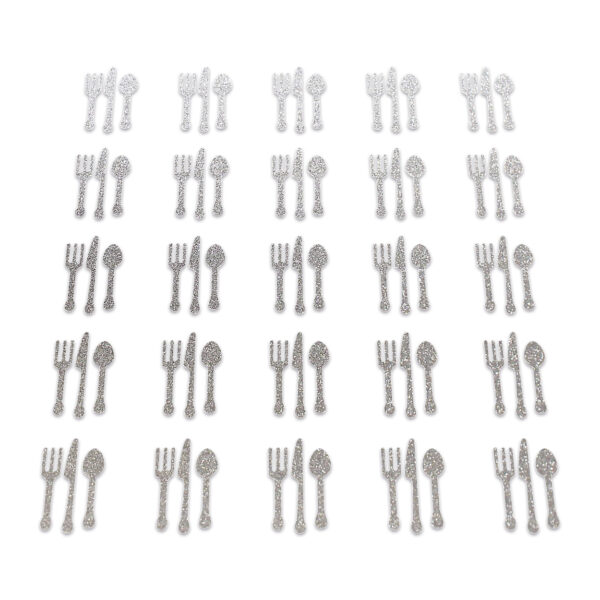Cutlery - Silver Glitter