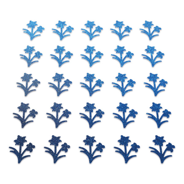 Flower - Blue Glitter