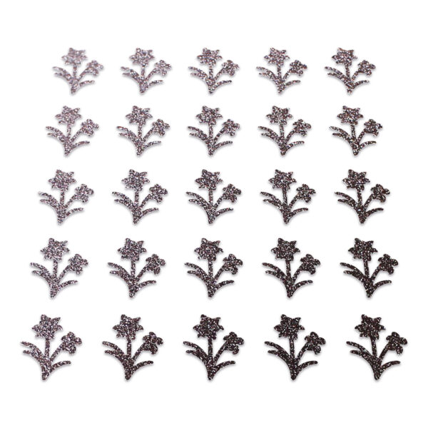 Flower - Brown Glitter