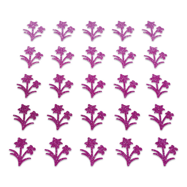 Flower - Bright Pink Glitter