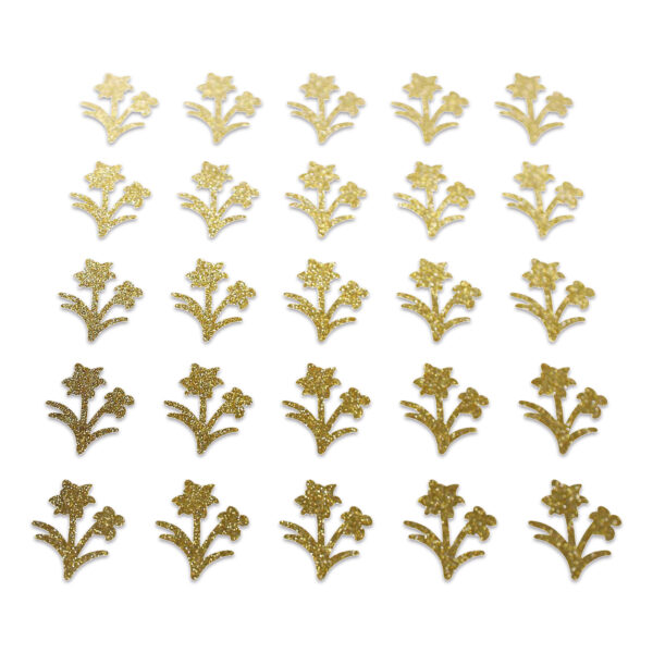 Flower - Gold Glitter