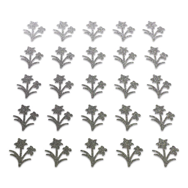 Flower - Grey Glitter