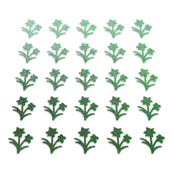 Flower - Green Glitter