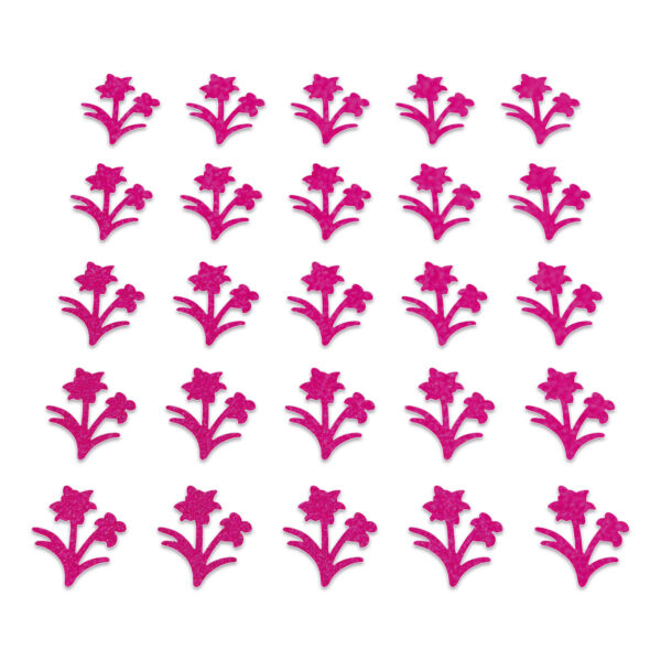 Flower - Neon Pink Glitter