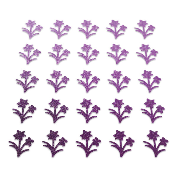 Flower - Purple Glitter