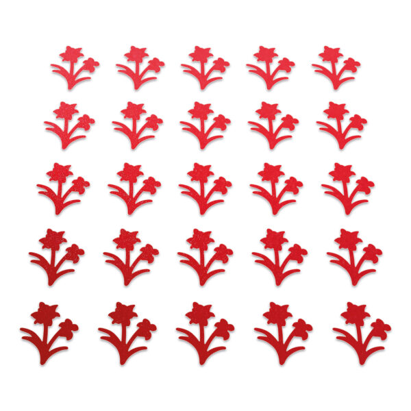 Flower - Red Glitter
