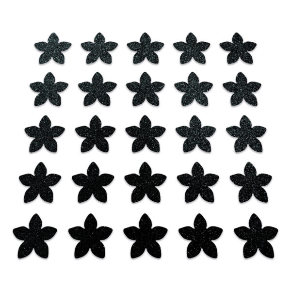 Flower - Black Glitter