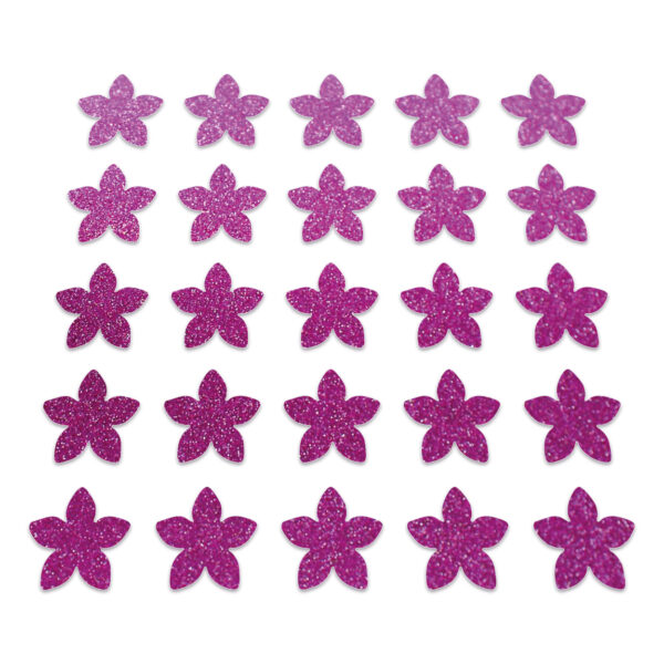 Flower - Bright Pink Glitter