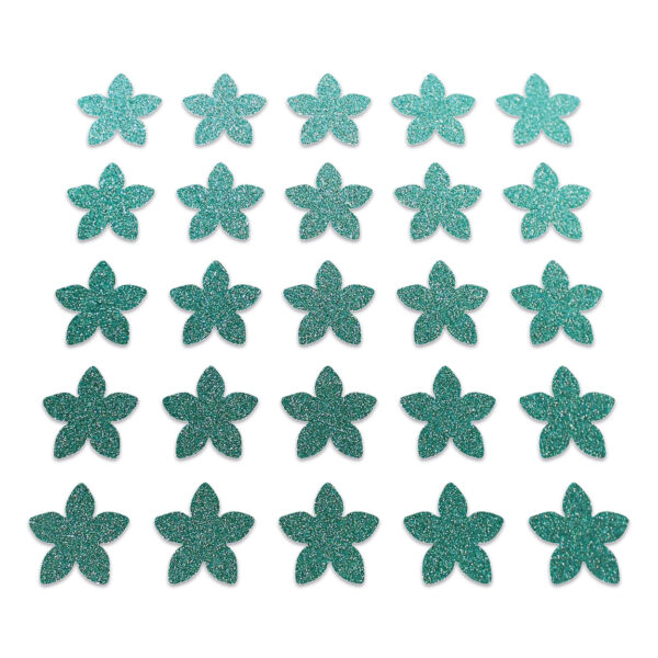 Flower - Dark Duck Egg Glitter