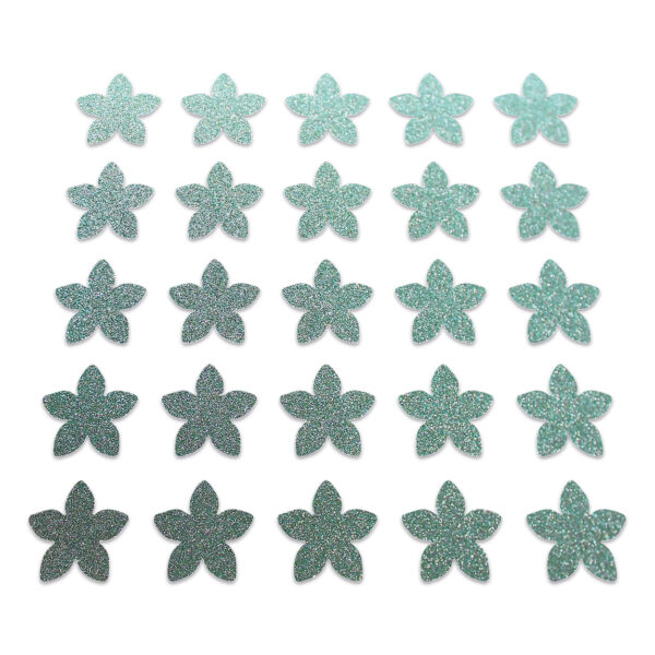 Flower - Duck Egg Glitter