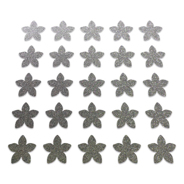 Flower - Grey Glitter