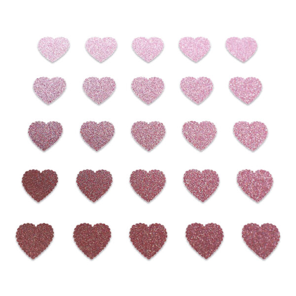 Heart - Baby Pink Glitter