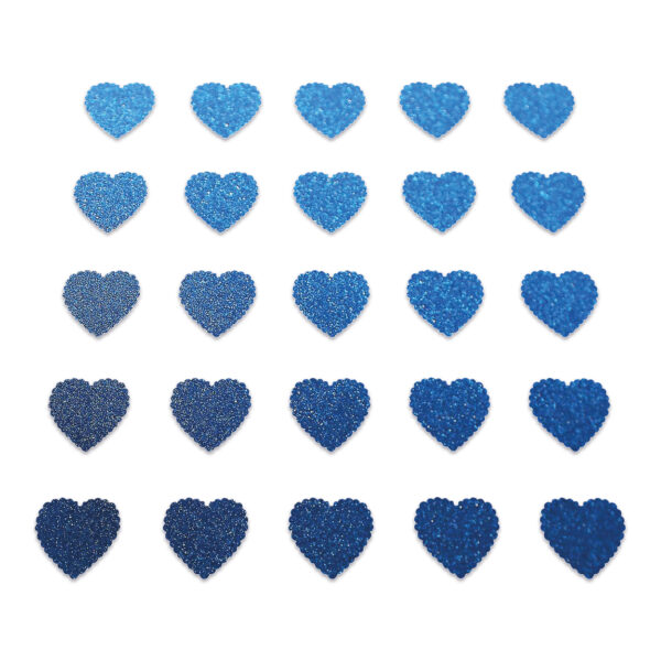 Heart - Blue Glitter