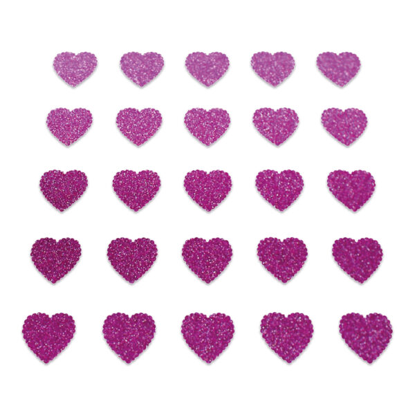 Heart - Bright Pink Glitter