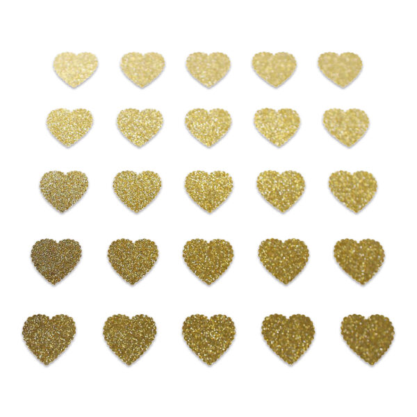 Heart - Gold Glitter