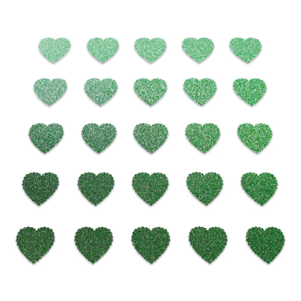 Heart - Green Glitter