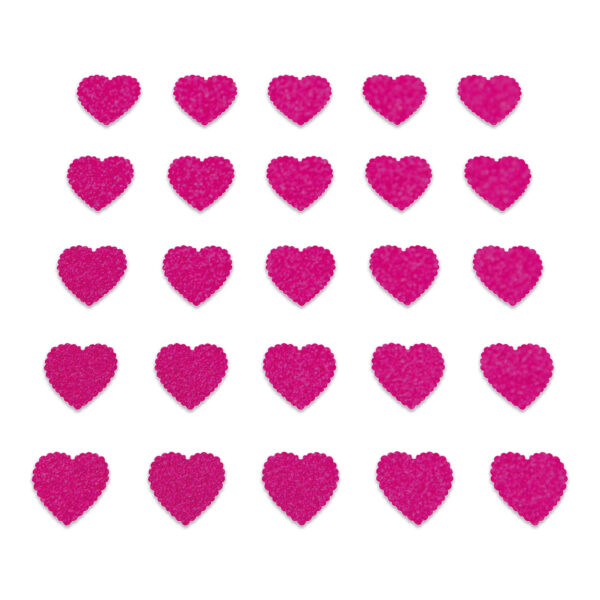 Heart - Neon Pink Glitter