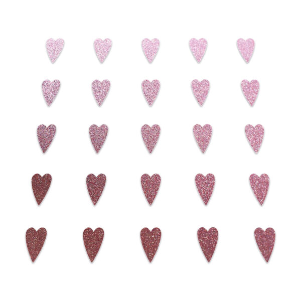 Heart - Baby Pink Glitter
