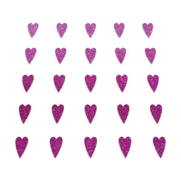 Heart - Bright Pink Glitter