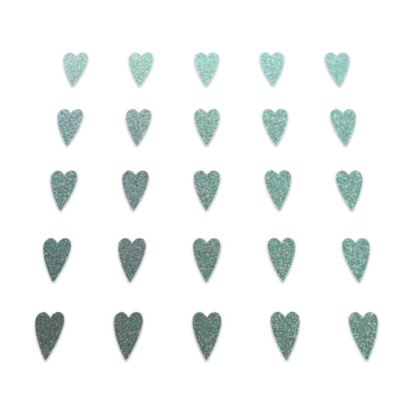 Heart - Duck Egg Glitter
