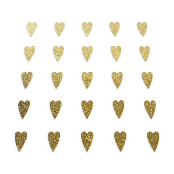 Heart - Gold Glitter