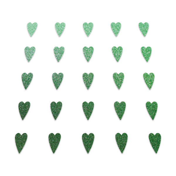 Heart - Green Glitter