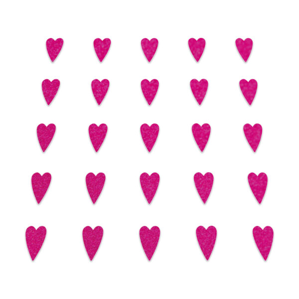 Heart - Neon Pink Glitter