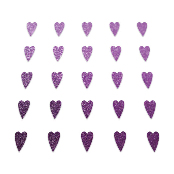 Heart - Purple Glitter