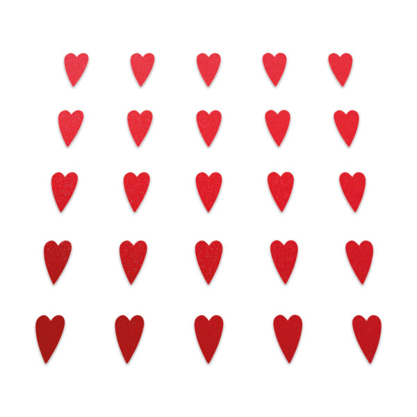 Heart - Red Glitter