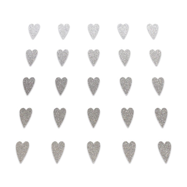 Heart - Silver Glitter